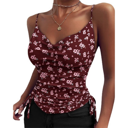 Spaghetti Strap Tops V-neck Camisole Shirts Women Summer Clothes - Vivia Velvet